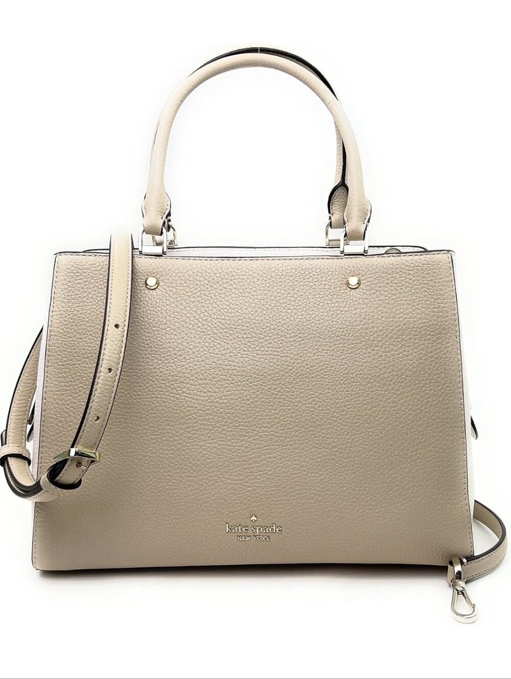 kate spade Pebbled Leather Leila Triple Campartment Satchel Crossbody Purse